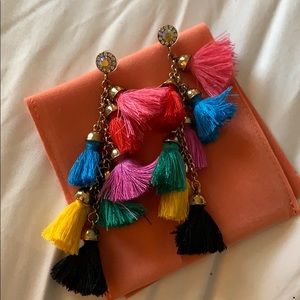 Multicolor Fringe Earrings